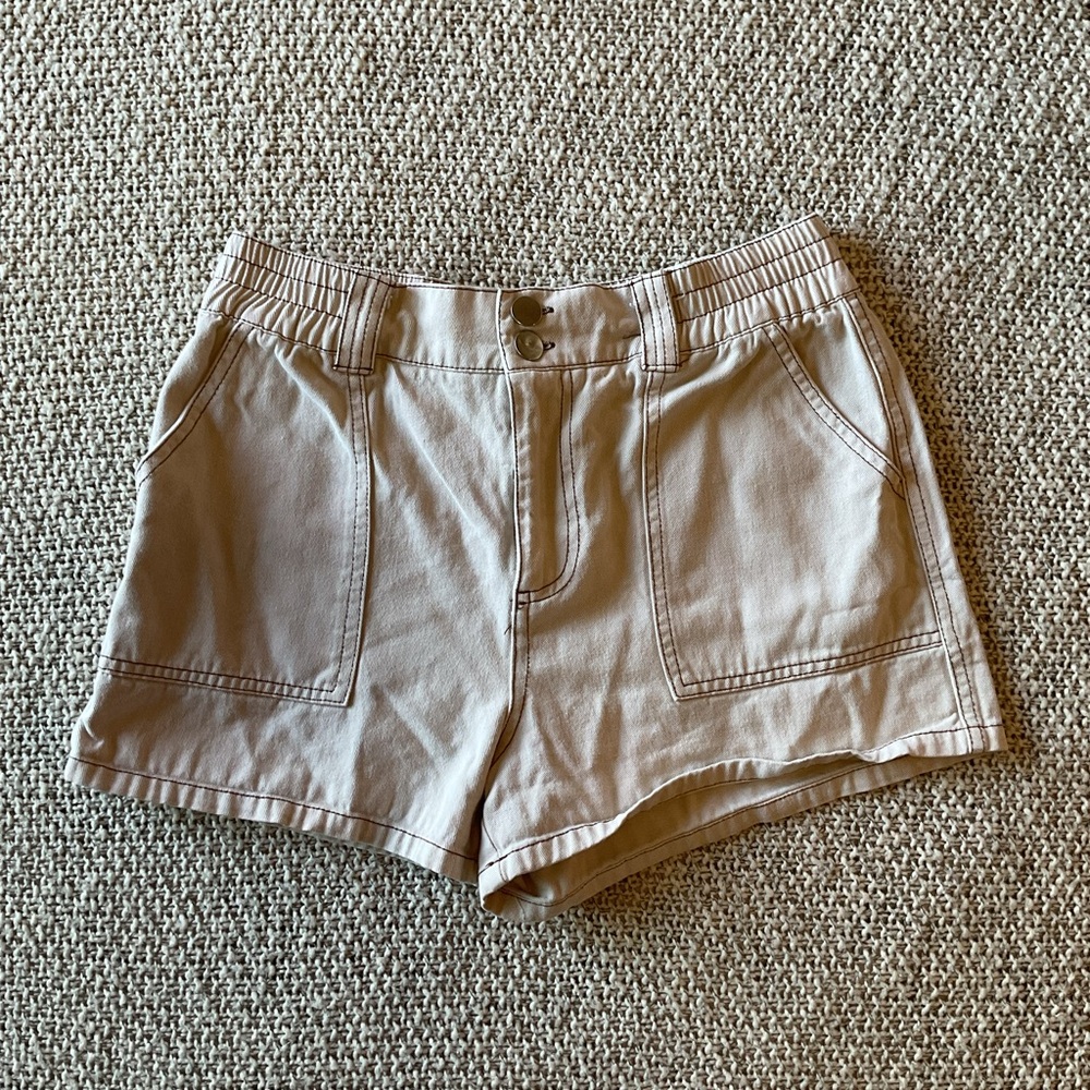 Full Tilt Women's Beige Cargo Shorts